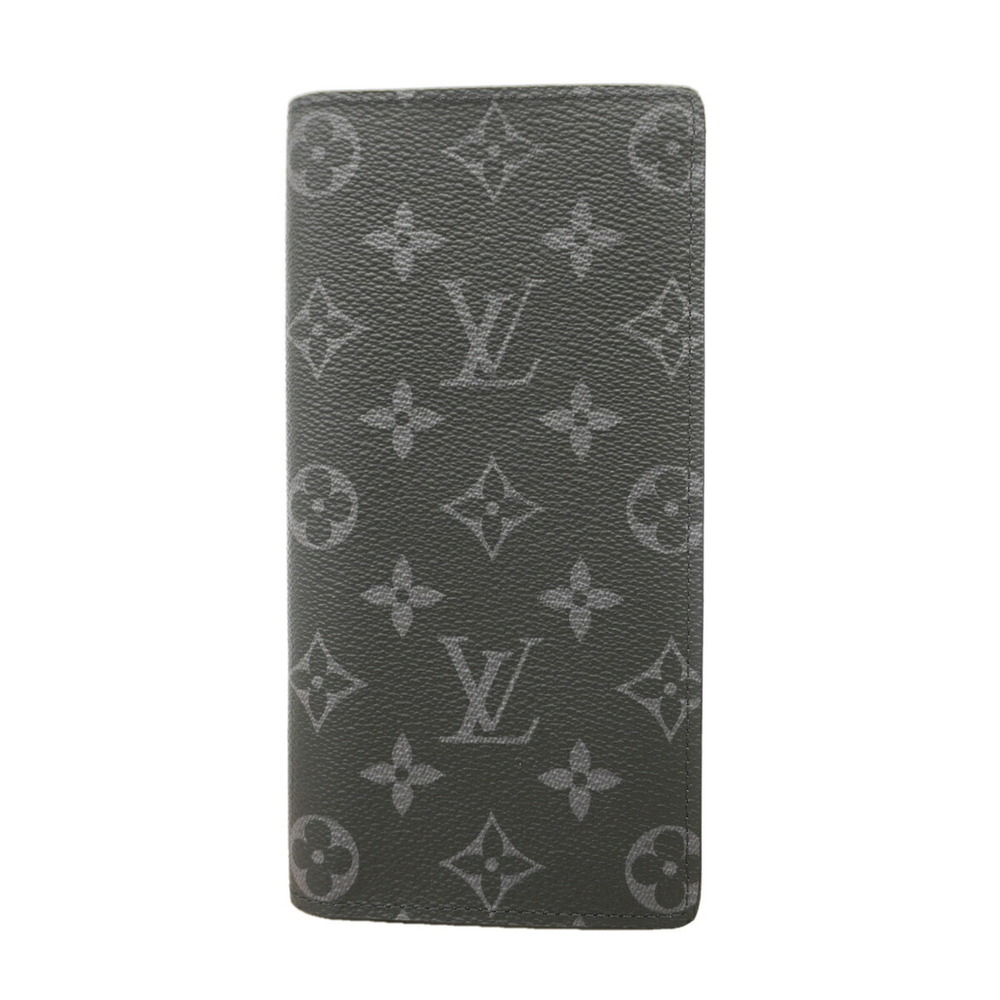 Louis Vuitton Monogram Eclipse Portefeuille Brazza Long Wallet M61697 Black M...